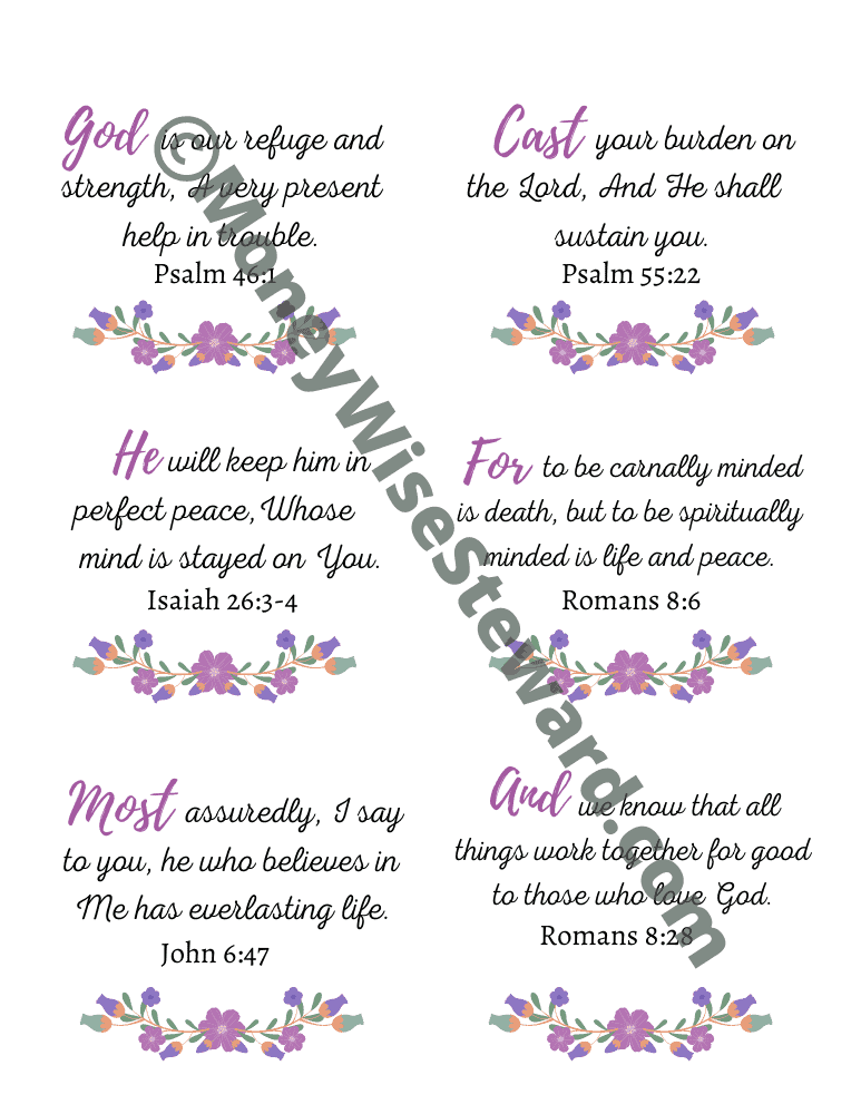 24 Encouraging Bible Verses Plus Free Printable